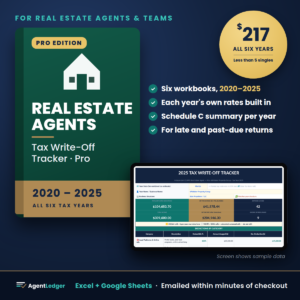 Real Estate Agent Tax Write-Off Tracker – Pro Edition – Prior Year