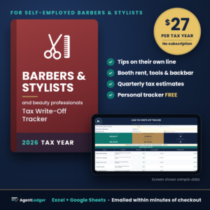 Barber & Salon Professional Tax Write-Off Tracker – 2026 Tax Year Edition